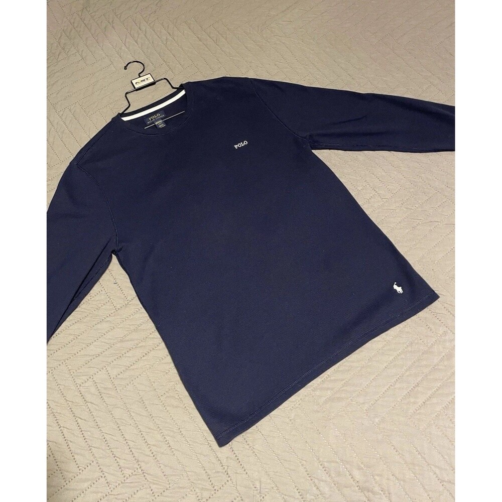 Mens Ralph Lauren Polo Base Layer Sleepwear Top Size Large Thermal Shirt Sweater